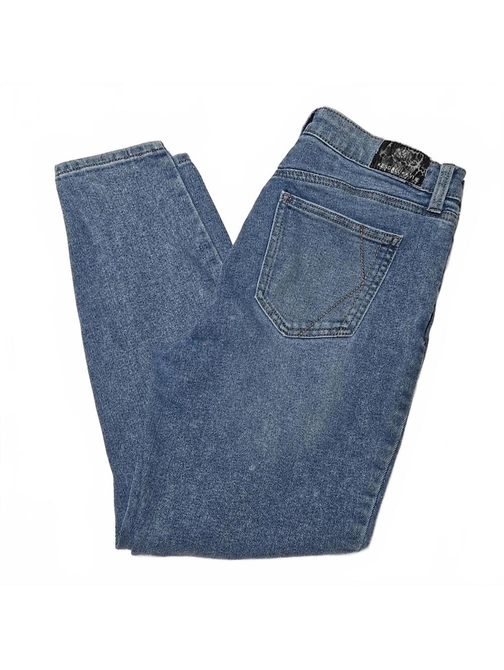 Kendall & Kylie Blue Skinny Jeans Distressed Ankle Length Size 13 Waist 31